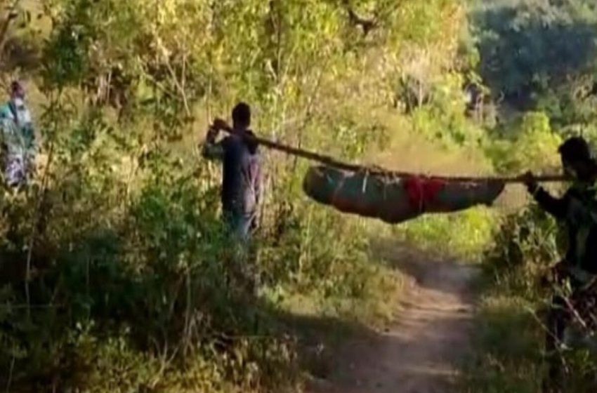 Andhra Pradesh: Lack of road pressures tribesmen to lug carcass 3 kilometres uphill walking