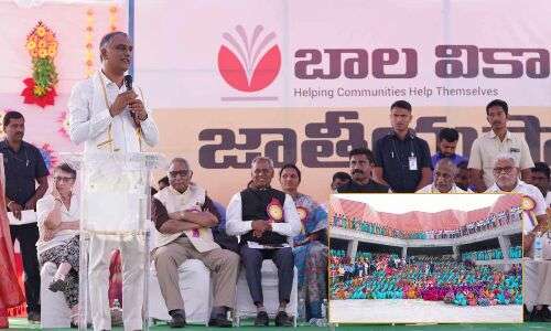 Harish Rao admires Bala Vikasa’s excellent solutions in Telangana
