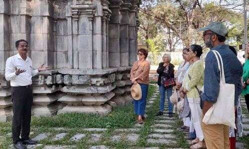 Heritage specialists amazed at sculptures of Panagal temples