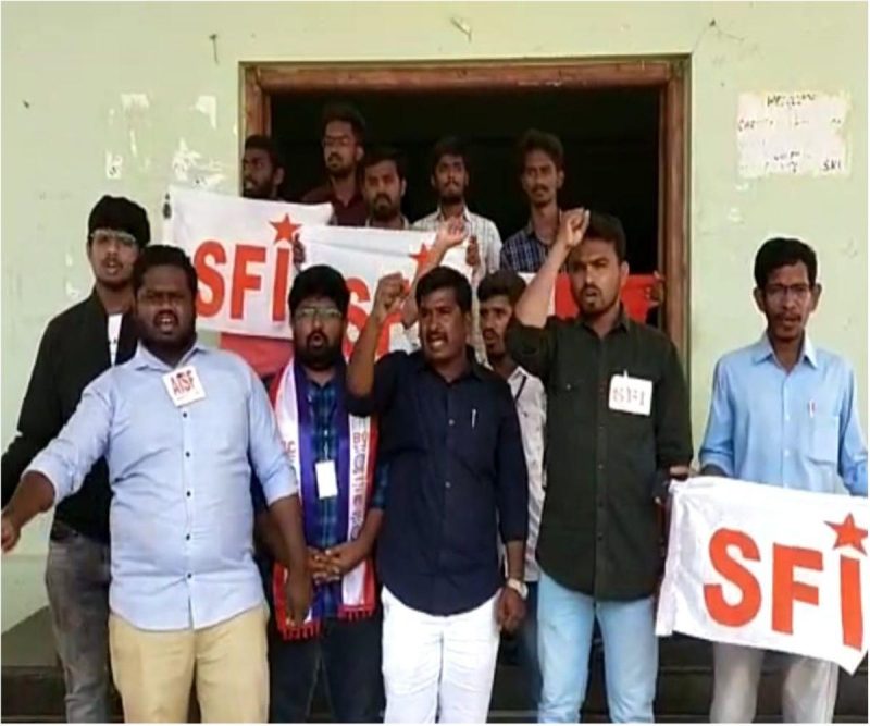 Andhra: Students objection varsity’s design to direct a ‘homam’ to come to a halt untimely deaths