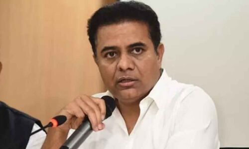 KTR appeals students to room used for reading and writing and studying not yielding to pressure and profit upright marks