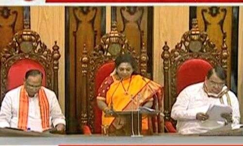  Telangana Assembly Budget session: Governor obtains cozy welcome from audio speaker