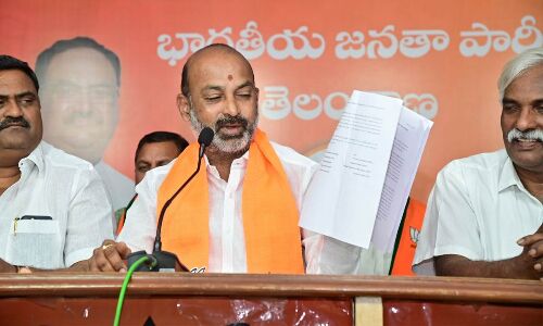Bandi Sanjay Kumar scoffs at Opposition written message addressed to PM Modi