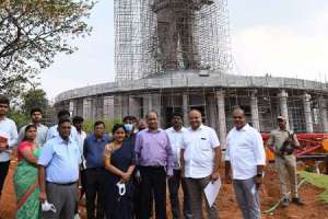 CS Santhi Kumari conducts inspection of Ambedkar statue works in Hyderabad
