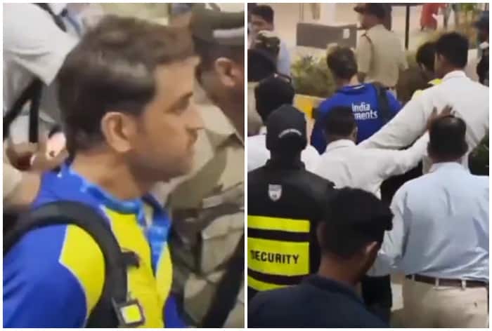 CSK Captain MS Dhoni Receives Warm Welcome from Fans in Ahmedabad