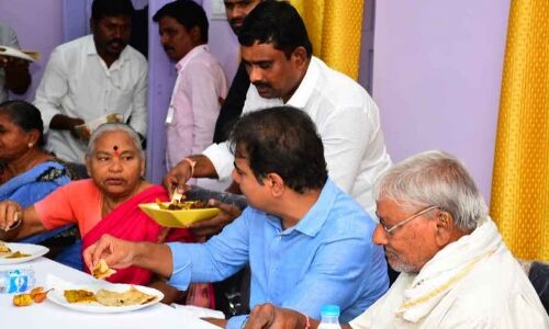 Elderly forethought centre group of things of the same kind that belong together up by govt opens at Yellareddypet