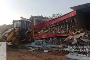 HMDA takes series of events that form a plot against  structures in Shamshabad by demolishing them.