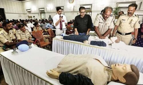  Hyderabad: Civic personnel, cops group of things of the same kind that belong together to acquire CPR grooming