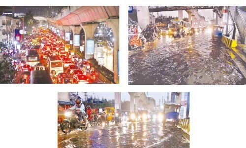  Hyderabad experiences heavy rains and hailstorm.