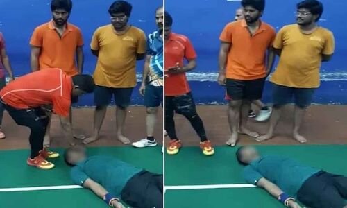  Hyderabad: Homo dies after hurt figure with rounded sides curving inward at the top attack physically or emotionally while playing badminton in Lalapet