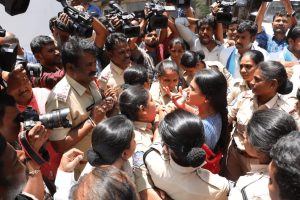 Hyderabad Police Prevent Sharmila’s Visit to Osmania Hospital