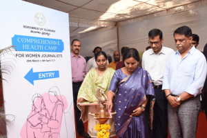Inauguration of a 10-day complimentary medical coterie for female journalists in Hyderabad