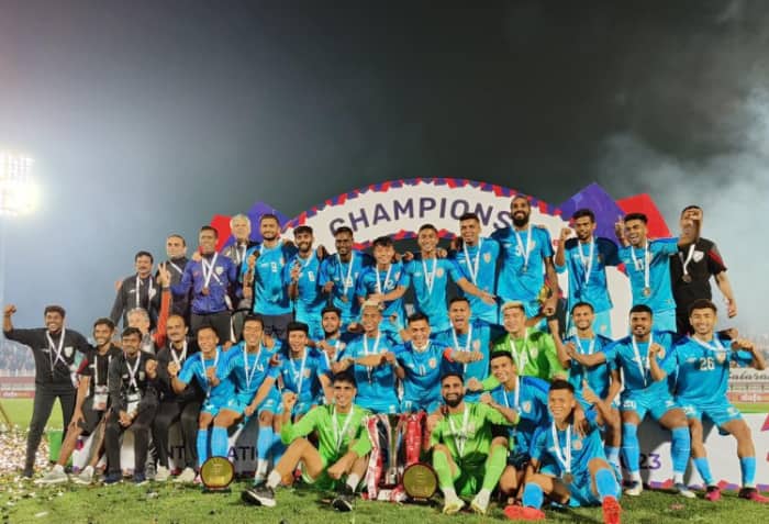 India Wins Tri-Nation Football game Sporting competition with a 2-0 Triumph Over Kyrgyzstan and Crowned Champions