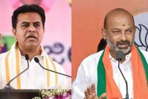 “KTR and Bandi Sanjay Kumar Engage in a Heated Twitter Debate”