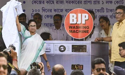 Mamata Demonstrates the Functionality of BJP’s “Washing Machine”