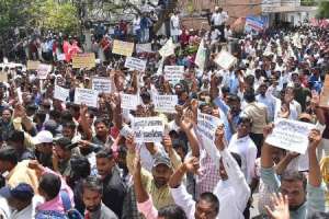 Massive Protest Staged by Power Staff in Hyderabad to Showcase Their Strength