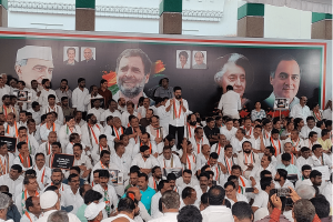 Telangana Congress Leaders Protest Against Rahul’s Disqualification