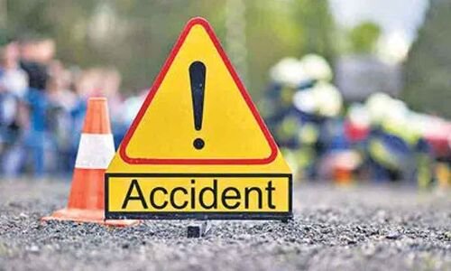 Two students injured in a school bus accident in Hyderabad