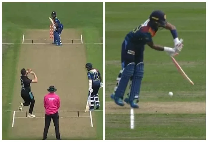 Adam Milne’s Delivery Shatters Pathum Nissanka’s Bat in NZ vs SL 2nd T20I – Watch the Viral Video of the Incident.