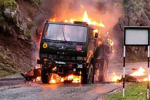 Army vehicle ambushed by terrorists resulting in 5 soldier fatalities.
