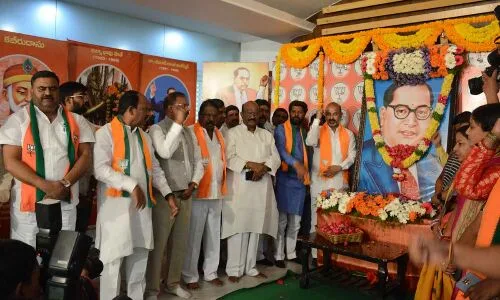 Bandi Sanjay Kumar reveals that KCR neglected Dalits and failed to attend Ambedkar’s anniversary for 9 consecutive years.