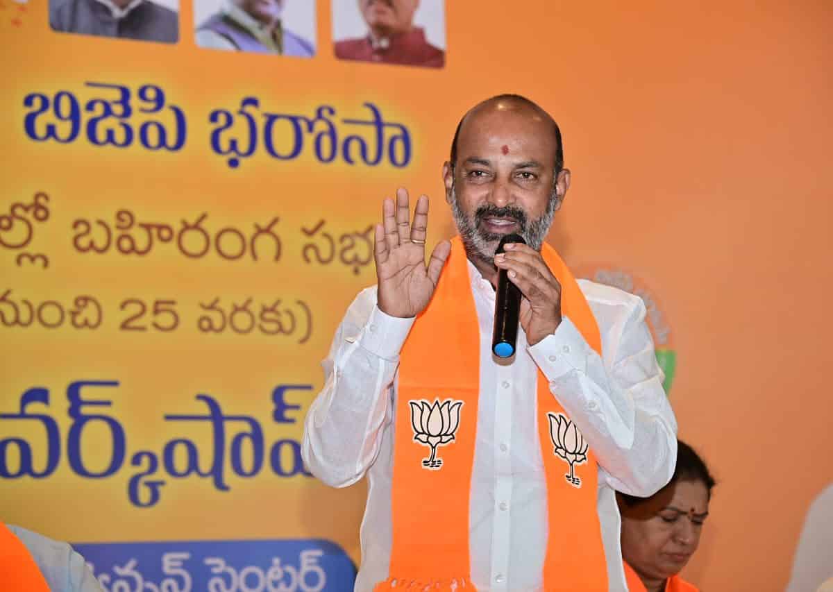 Bandi urges for a ‘Nirudyoga March’ in Warangal, Telangana to address unemployment issues