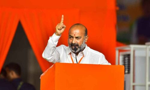Chief Bandi Sanjay Kumar urges Rangareddy to give BJP a chance to end Rakshas Raj