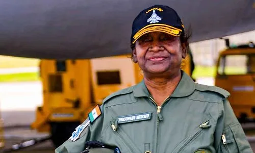 Droupadi Murmu, President of India, makes history by flying in a fighter jet.