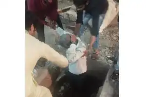 Elderly individual in Hyderabad sustains injuries after falling into uncovered manhole