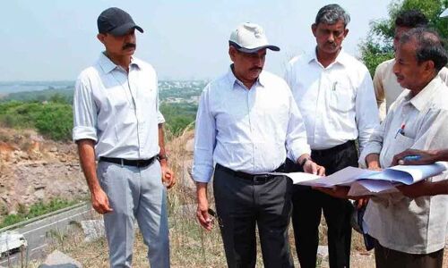 Examination of Shamshabad Airport metro stretch alignment in Hyderabad.