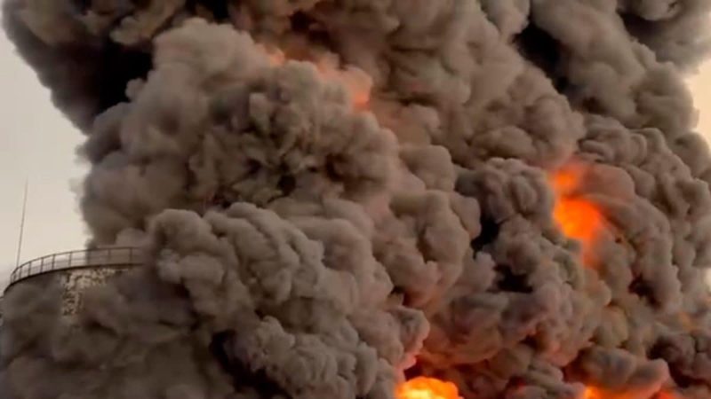 Fire Breaks Out at Crimea Fuel Depot, Ukrainian Towns Under Attack by Russian Forces