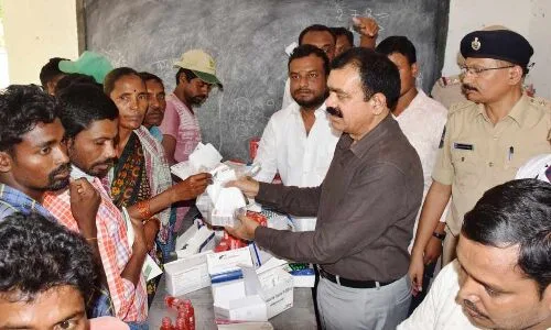 Free Medical Camp for Tribal People Conducted by Police in Bhupalpally