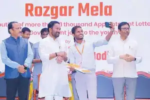 Kishan Reddy presents appointment letters to new recruits in the 4th phase of Rozgar Mela