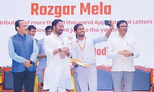 Kishan Reddy presents appointment letters to new recruits in the 4th phase of Rozgar Mela