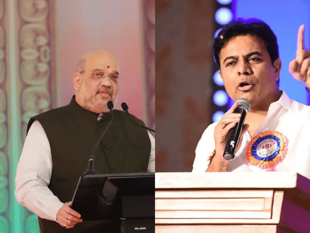 KTR urges Amit Shah to revise CRPF exam notification to include Telugu and Tamil languages