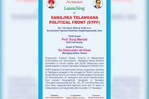 Launch of Samajika Telangana Political Front in Hyderabad on April 11th