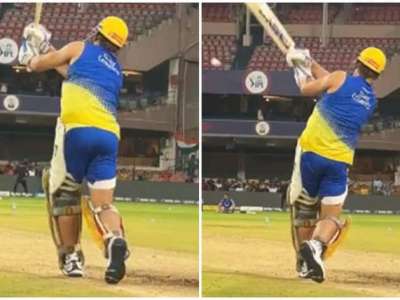 “MS Dhoni’s Impressive Sixes During Net Session Ahead of RCB vs CSK Game: Viral Video Observations”