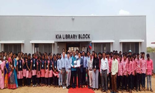 Penukonda welcomes Kia India’s new library block.