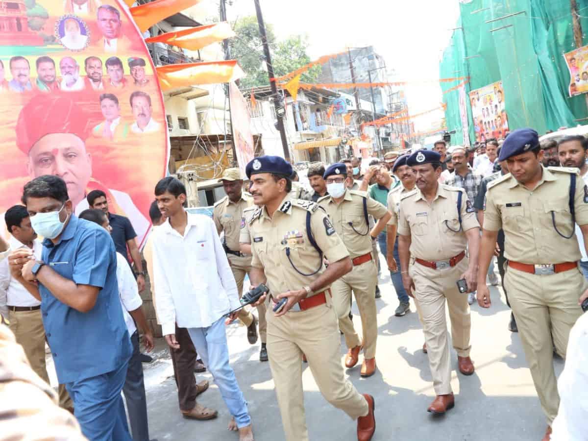 Police vigil ensures peaceful conclusion of Hanuman Shoba Yatra in Hyderabad
