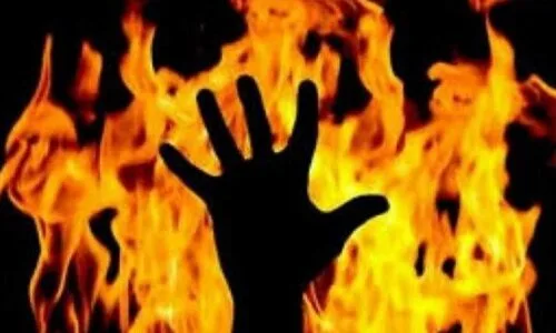 Possible rewritten title: Attapur woman allegedly set on fire with petrol by husband in Hyderabad