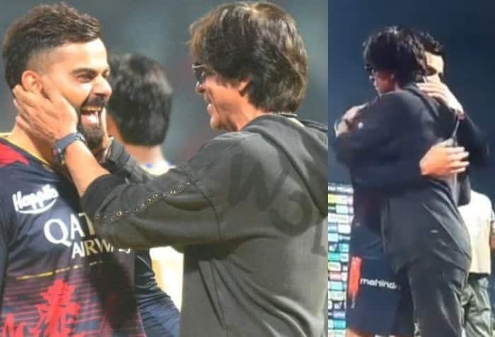 Shah Rukh Khan shares an emotional moment with Virat Kohli as KKR claims victory over RCB at Eden Gardens - Watch the viral video.