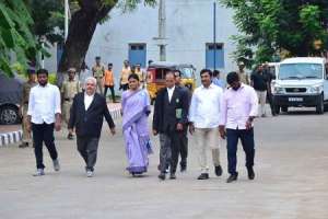 Sharmila, sister of YS Jagan, released on bail from Hyderabad prison.