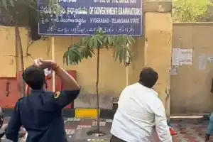 Students Organisations Protest in Hyderabad Due to Paper Leak
