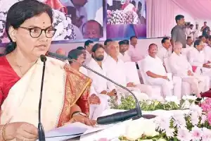 Telangana Chief Secretary Santhi Kumari announces that the Ambedkar statue will be named ‘Chaitanya Deepti’