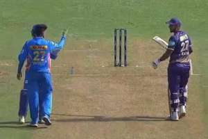 The rivalry between Nitish Rana and Hrithik Shokeen extends to the IPL.