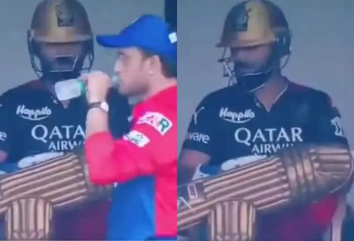 Viral Video Shows Virat Kohli Giving Sourav Ganguly a "Death Stare" in Unseen Footage from RCB vs DC Match Following Handshake Incident during IPL 2023.