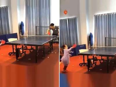 Watch as Little Girl Plays Table Tennis Like a Pro Despite Her Young Age