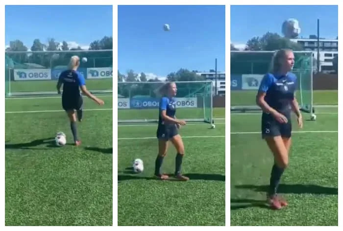 Watch as Woman’s Ball Kick Towards Goalpost Boomerangs After Hitting Bar