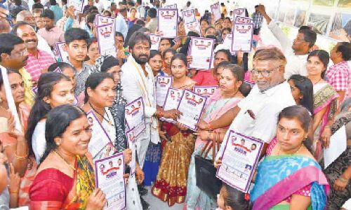 155 Journalists in Mahbubnagar Receive Patta for Two-Bedroom Houses