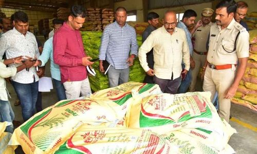 Agriculture Officials Join CP Subbarayudu in Inspection of Seed Production Centre in Karimnagar